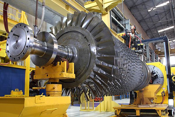 Gas-Turbinenrotor in der Werkstatt
